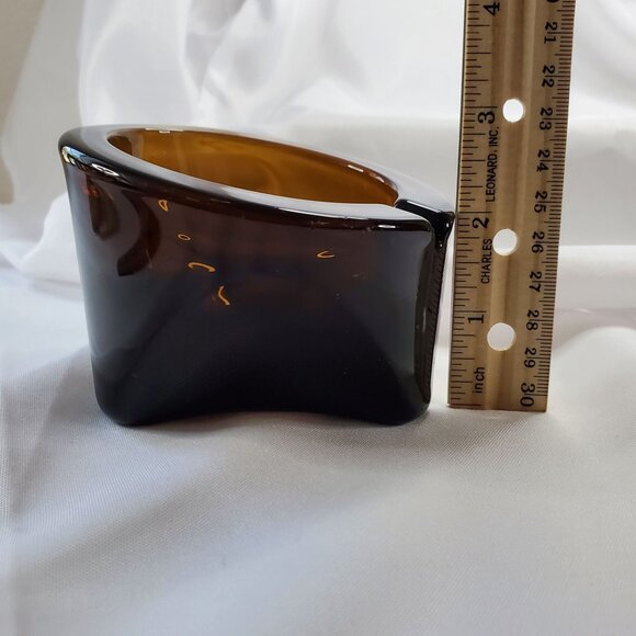 VTG Viking Art Glass Orb Ashtray Root Beer MCM Design - 4 Inches **READ** - Picture 5 of 13